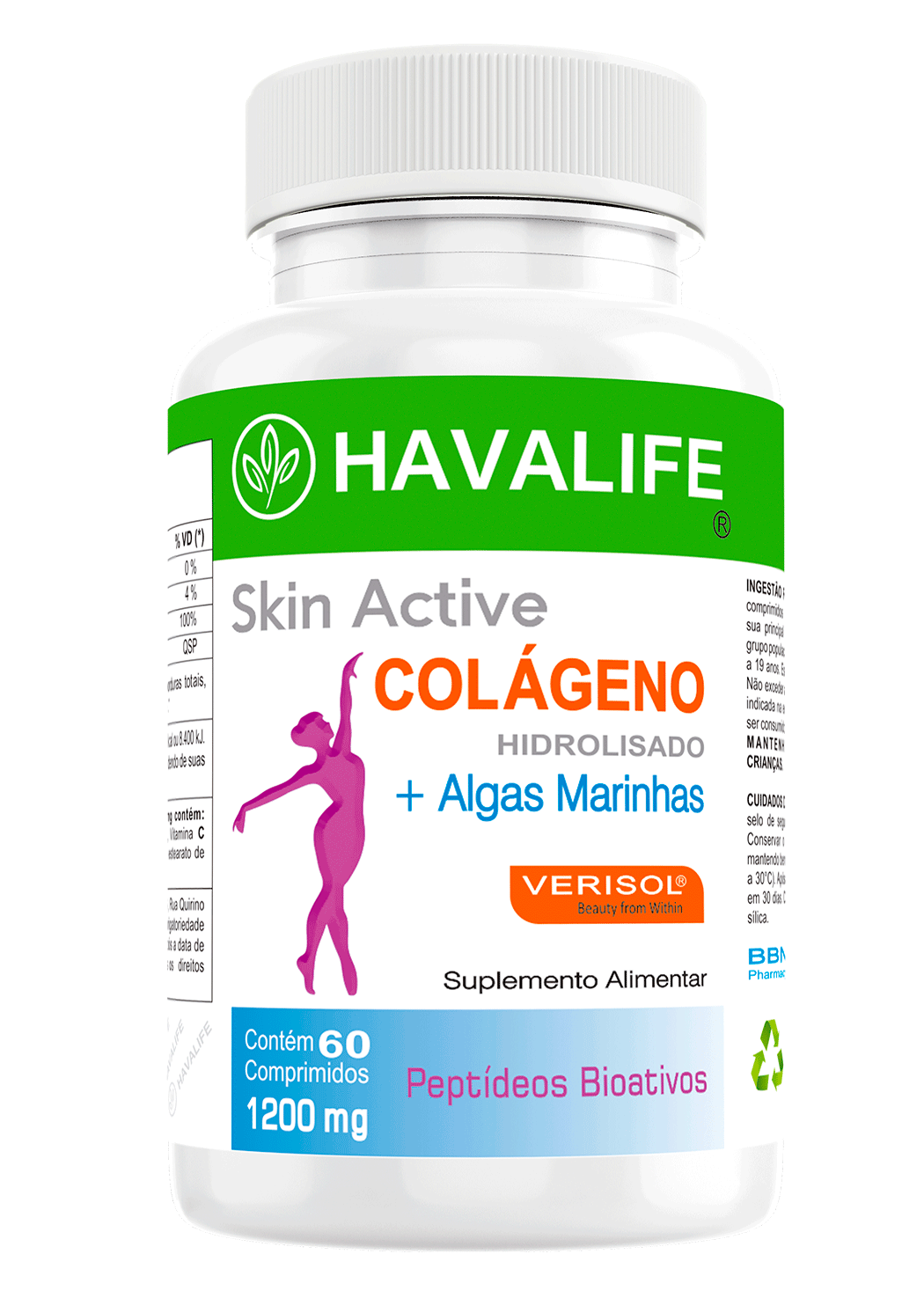 Colágeno Havalife com Algas 1200mg 60 Tabletes 