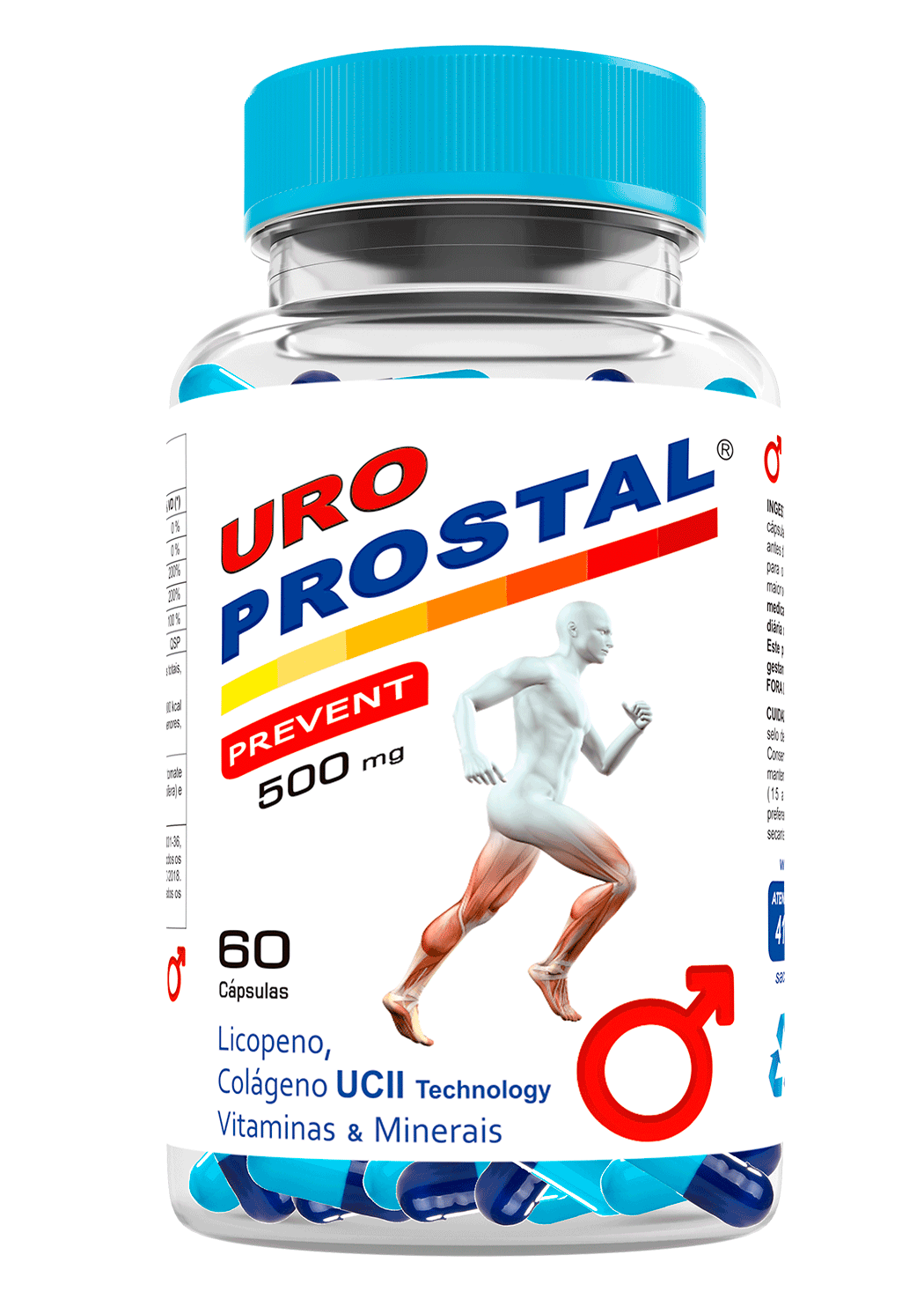Estimulante Sexual Uroprostal 500mg 60 Cápsulas 