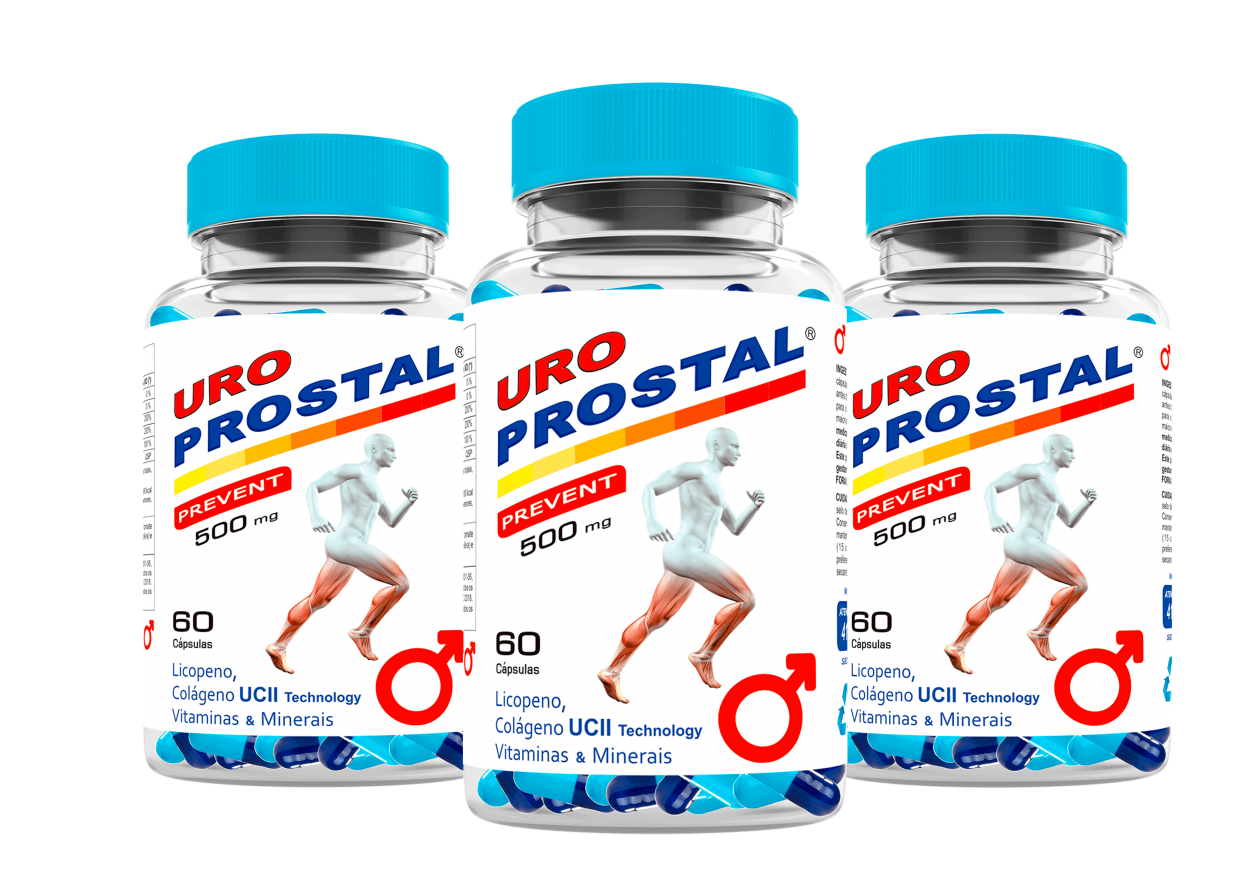 Estimulante Sexual Uroprostal 500mg 60 Cápsulas Kit com 3 