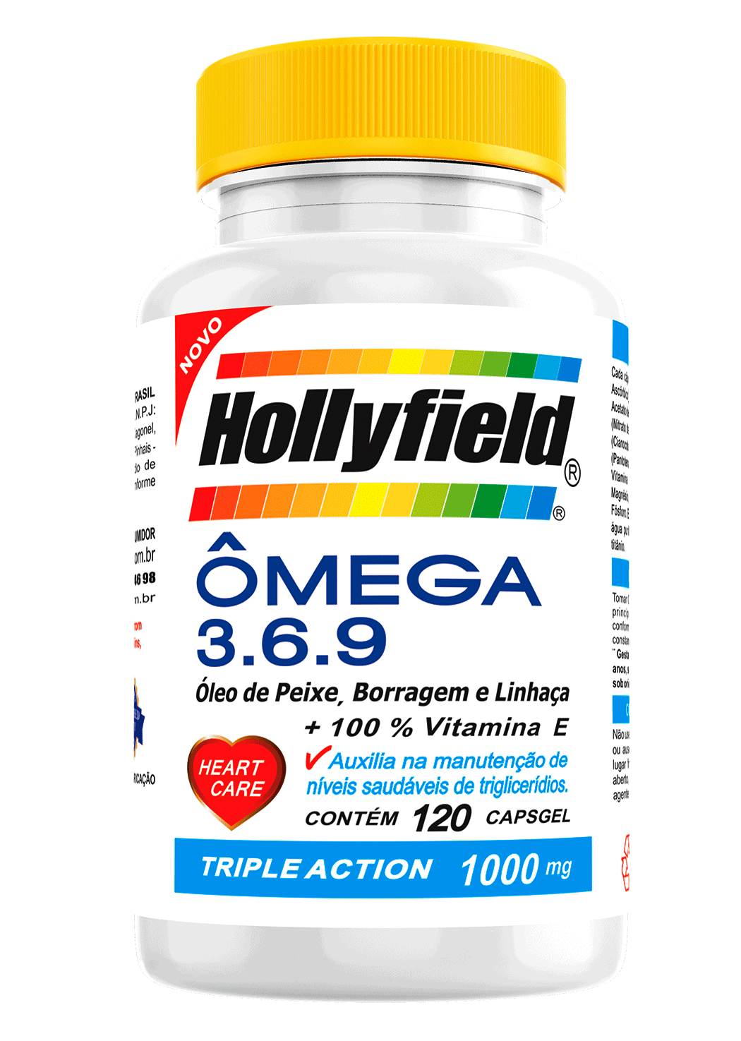 ômega 3, 6 e 9 Hollyfield 1000mg 120 Capsgel 