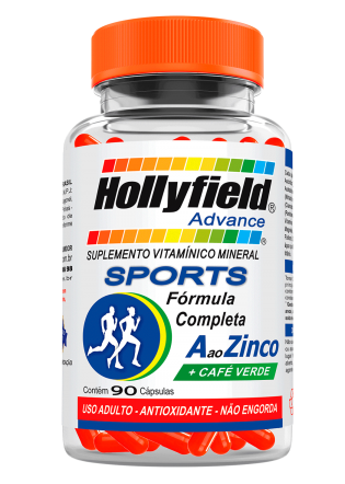 Multivitamínico Hollyfield a à Zinco Sports 700mg 90 Cápsulas 