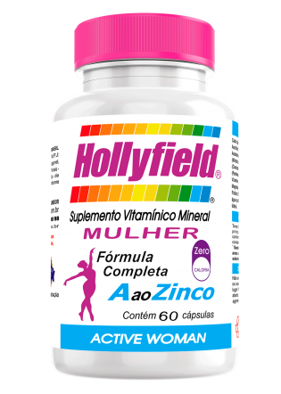 Multivitamínico Hollyfield a à Zinco Mulher 500mg 60 Cápsulas 