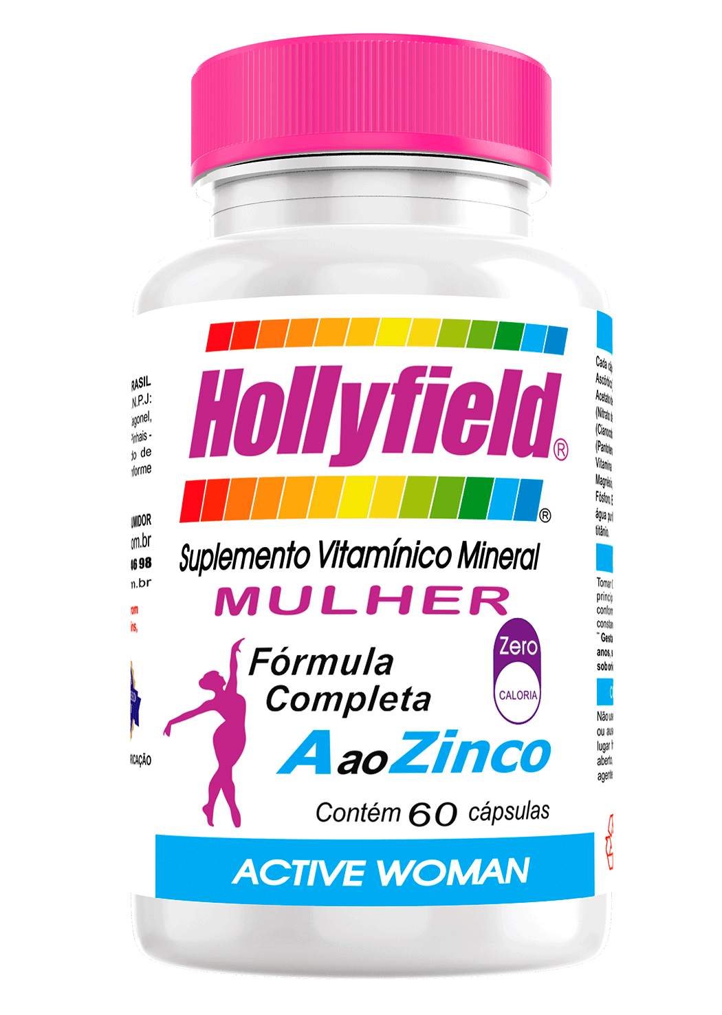 Multivitamínico Hollyfield a à Zinco Mulher 500mg 60 Cápsulas 
