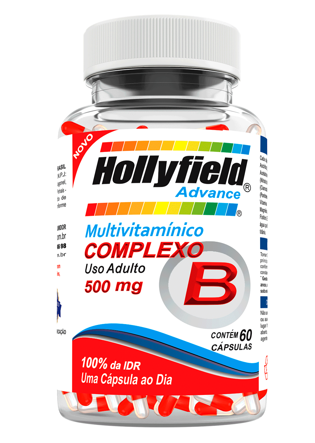 Complexo B Hollyfield Advance 500mg 60 Cápsulas 