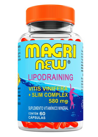 Emagrecedor Magrinew Lipodraining 500mg 60 Cápsulas 