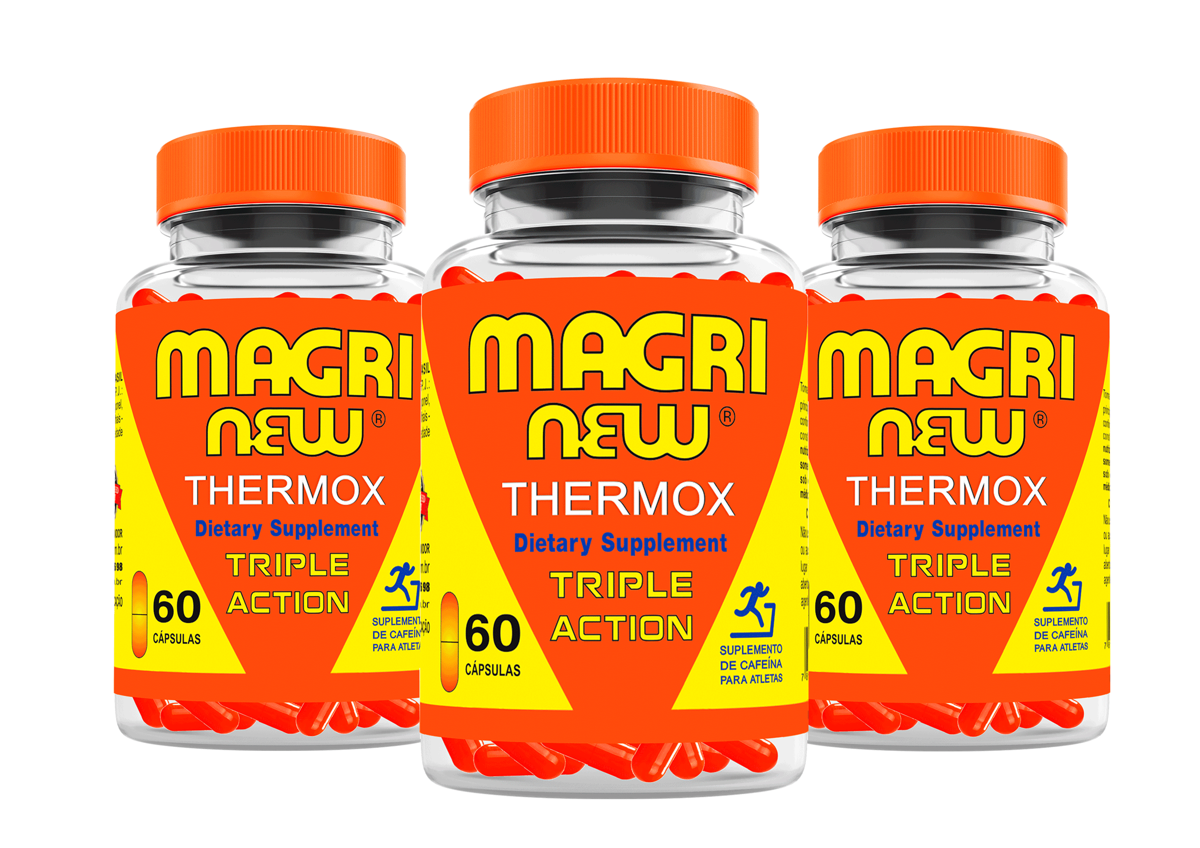 Emagrecedor Magrinew Thermox 500mg 60 Cápsulas Kit com 3 