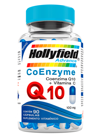 Q10 Coenzima Hollyfield + Vit C 100mg 90 Cápsulas 
