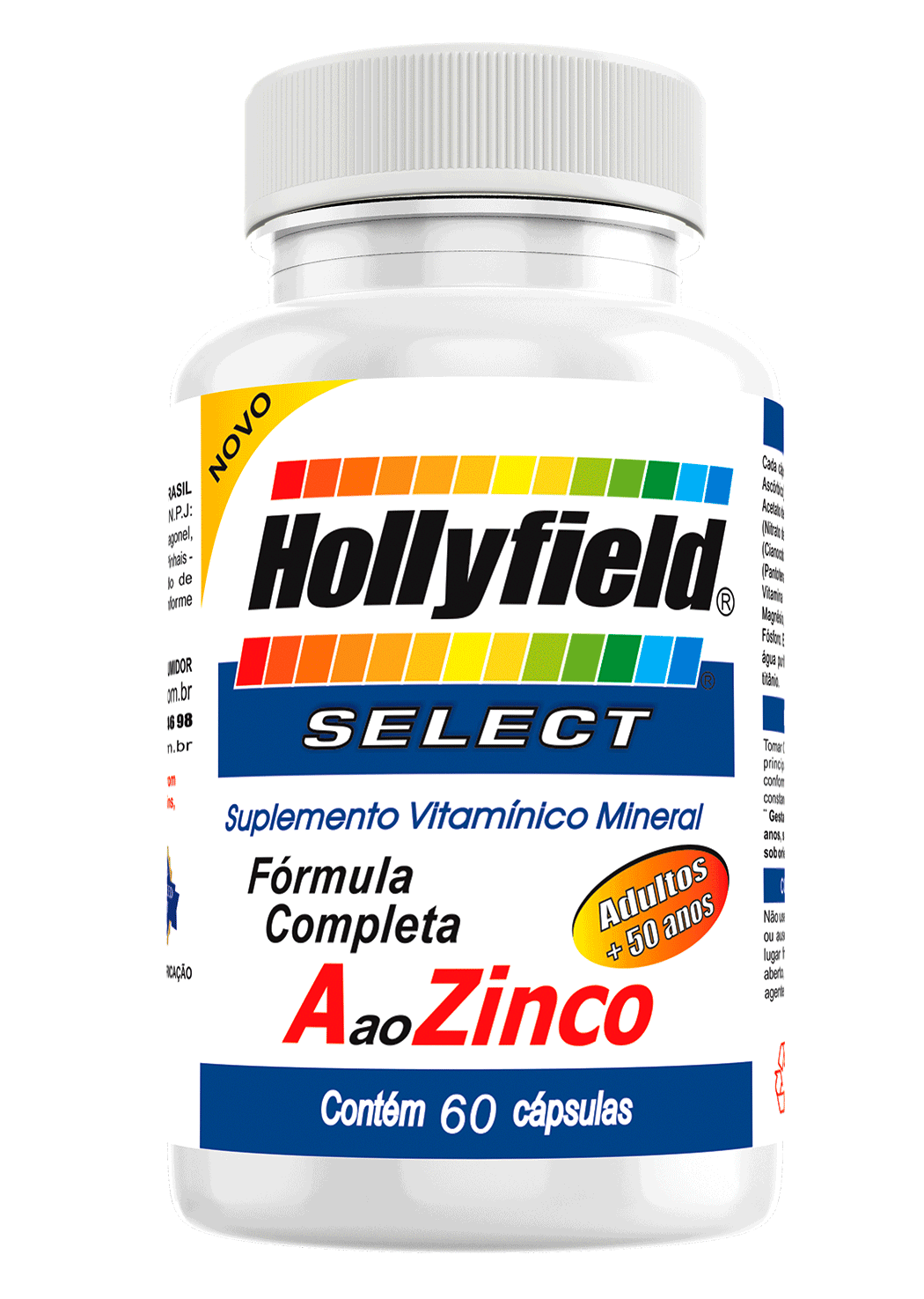 Multivitamínico Hollyfield a à Zinco Select 50+ 500mg 60 Cápsulas 