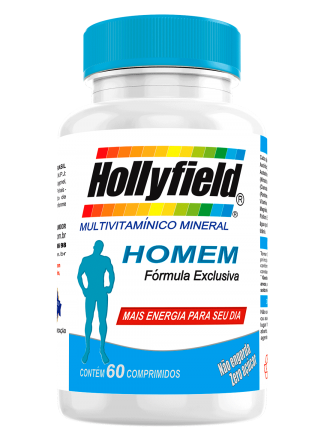 Multivitamínico Hollyfield Standard Homem 500mg 60 Comprimidos 