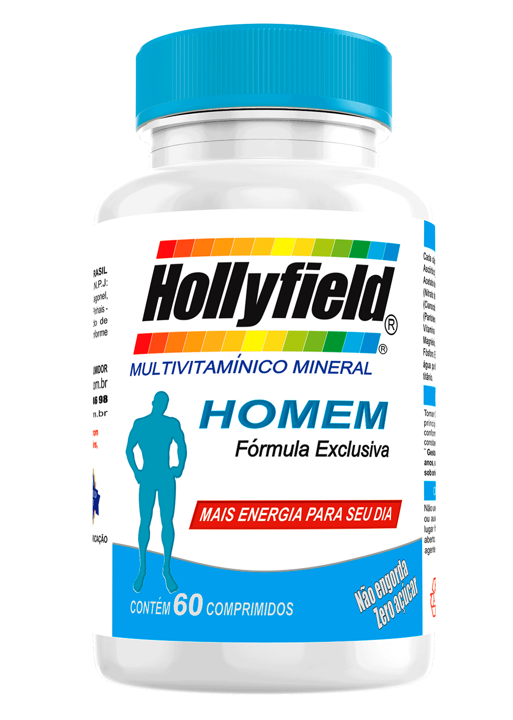 Multivitamínico Hollyfield Standard Homem 500mg 60 Comprimidos 